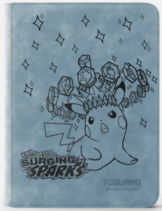 Surging Sparks Light Blue Card Binder