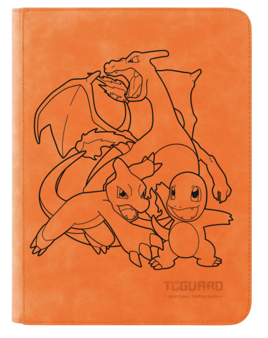 Charizard Charmeleon and Charmander Orange Binder